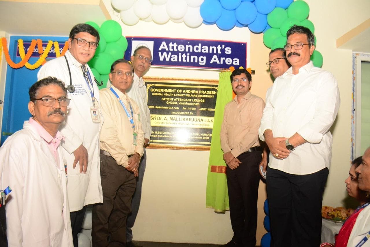 Patient attendant lounge inauguration, shown in the GHCCD gallery