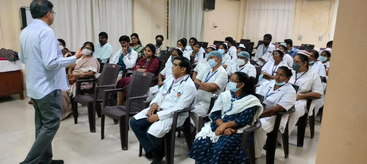 Clinical staff learning session, shown in the GHCCD gallery
