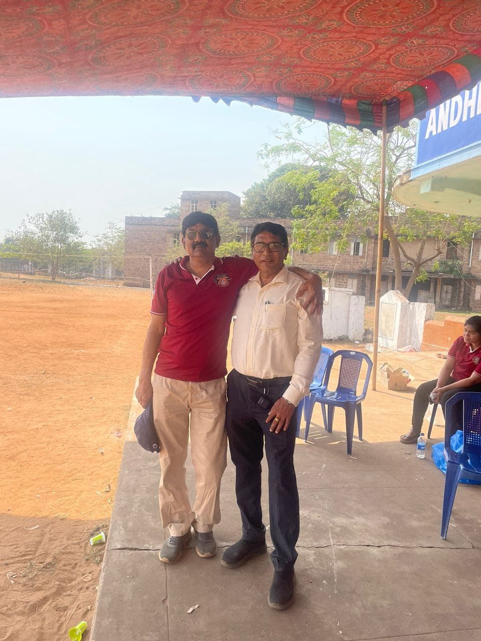 Colleagues at a campus sports event, shown in the GHCCD gallery