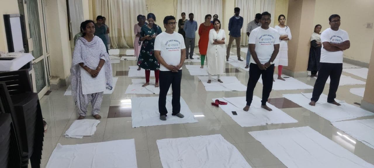 GHCCD team gathered for International Yoga Day, shown in the GHCCD gallery