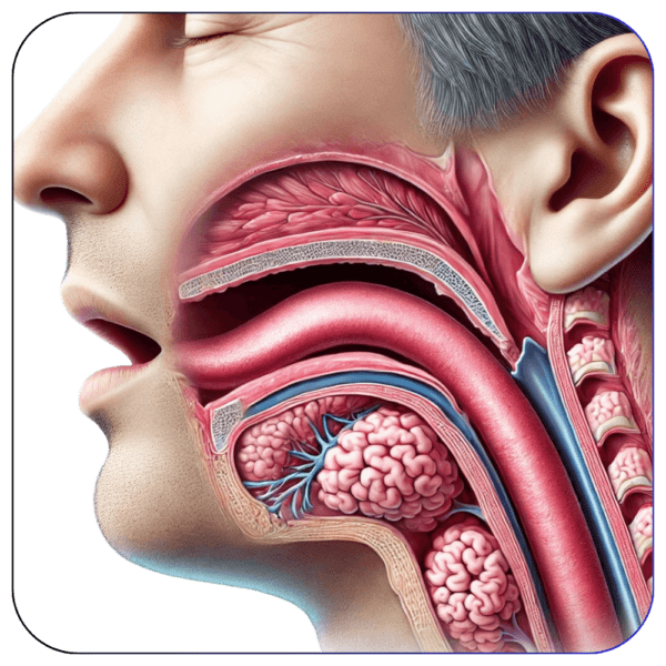 Clinical illustration of obstructive sleep apnea
